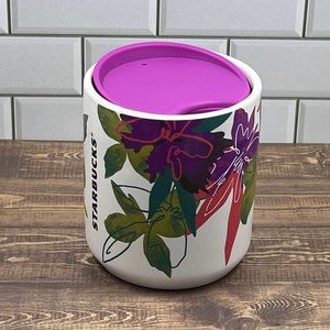 Funky Starbucks CERAMIC Floral Travel Cup With Lid NWT (copy)